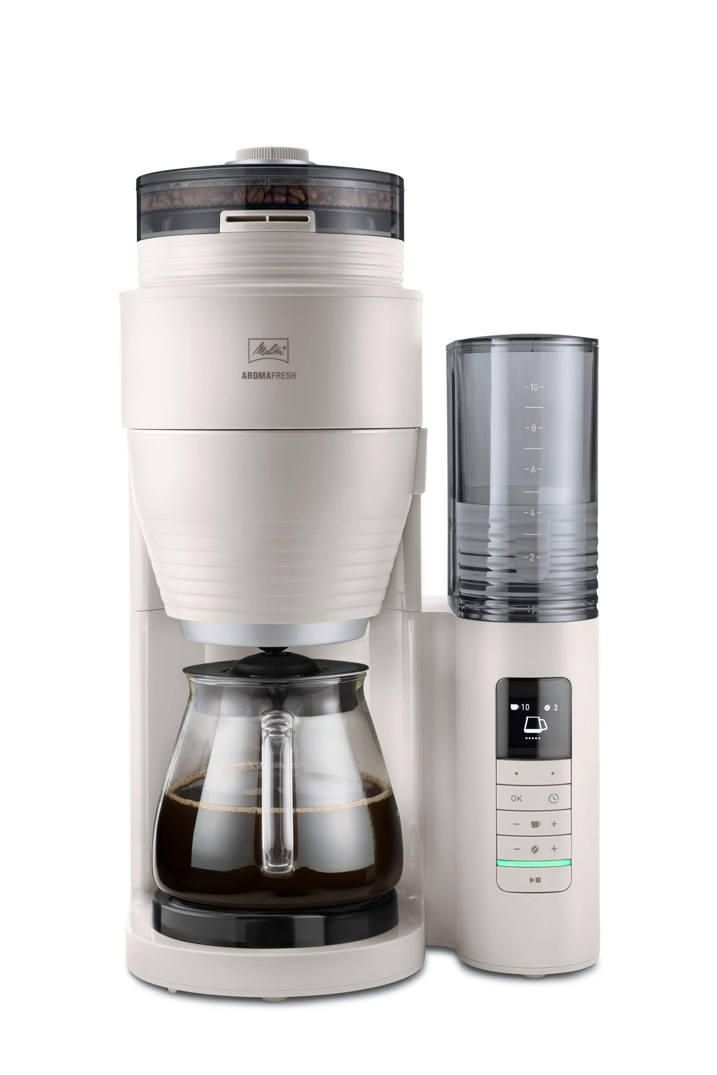 Melitta AromaFresh Therm Pro X Filterkaffeemaschine | Keramikmahlwerk | Thermoskanne | Timer | Schwarz