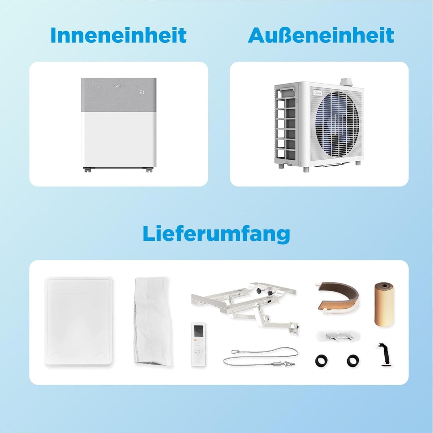 Midea PortaSplit 4-in-1 Mobiles Klimagerät