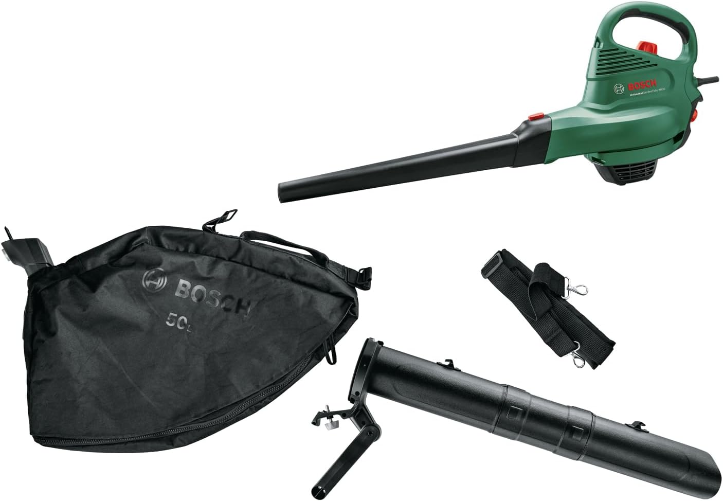 Bosch UniversalGardenTidy 3000 — Laubsauger / Laubbläser (3000 W), kabelgebunden