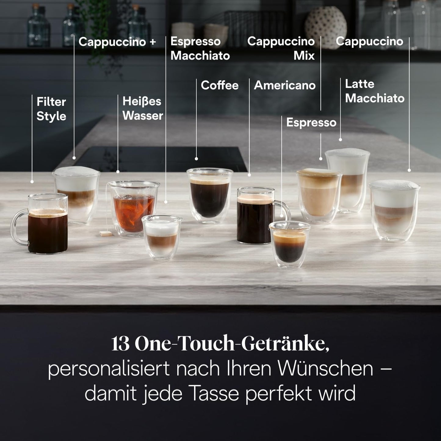 De’Longhi Magnifica Evo Next ECAM312.80.SB Kaffeevollautomat | LatteCrema | 13 Getränke | Touch-Display | Titan