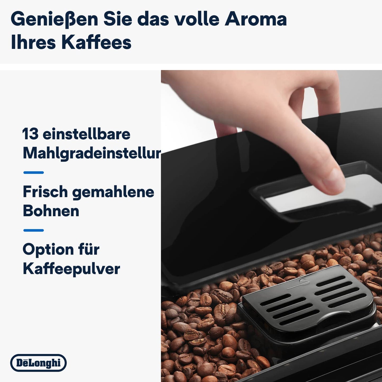 De’Longhi Magnifica S - Perfetto Kaffeevollautomat mit klassischem Milchaufschäumer, Espresso- und Cappuccino Kaffeemaschine, Bedienfeld mit Tasten, Schwarz (ECAM11.112.B)